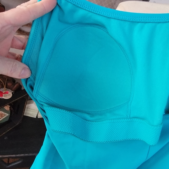 CATALINA ♡ NWOT Gorgeous 1pc Aqua Blue Padded Bralette Swimsuit XL (16-18) - Picture 11 of 11